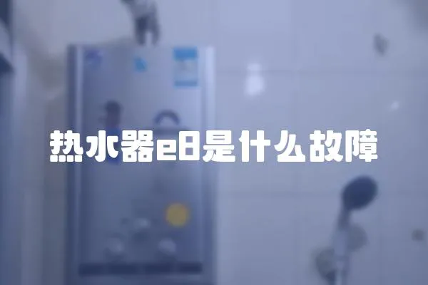 熱水器e8是什么故障
