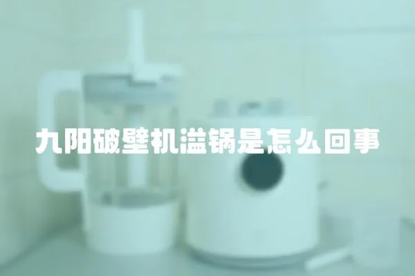 九陽破壁機溢鍋是怎么回事