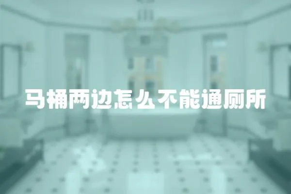 馬桶兩邊怎么不能通廁所