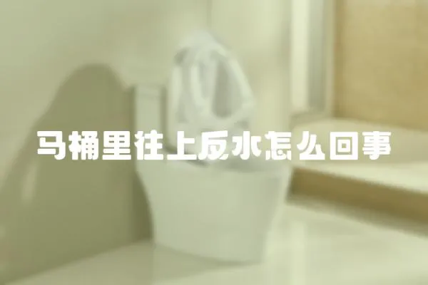馬桶里往上反水怎么回事