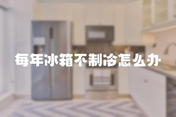 每年冰箱不制冷怎么辦