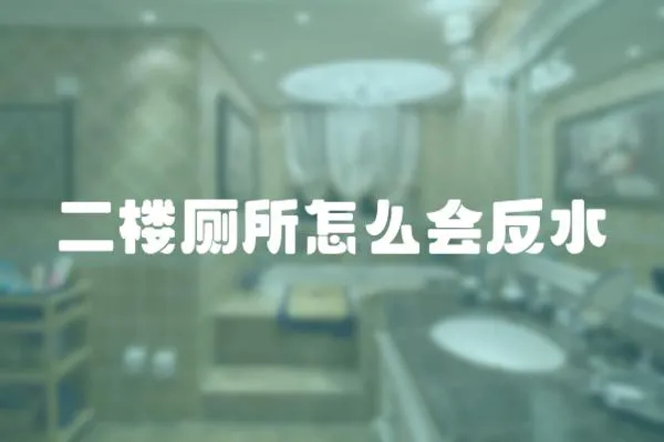 二樓廁所怎么會反水