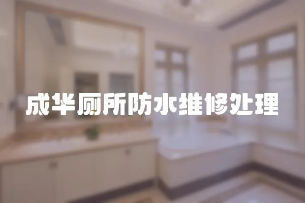 成華廁所防水維修處理
