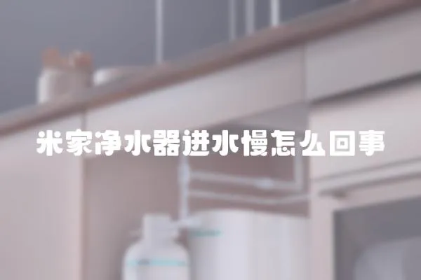 米家凈水器進水慢怎么回事