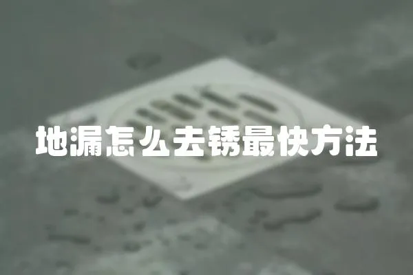 地漏怎么去銹最快方法