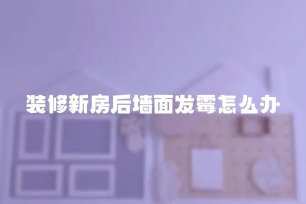 裝修新房后墻面發霉怎么辦