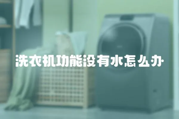 洗衣機(jī)功能沒有水怎么辦