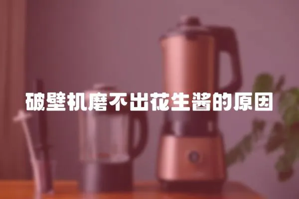 破壁機磨不出花生醬的原因
