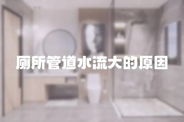 廁所管道水流大的原因