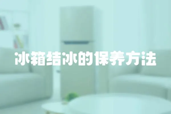 冰箱結(jié)冰的保養(yǎng)方法