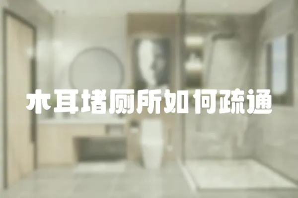 木耳堵廁所如何疏通