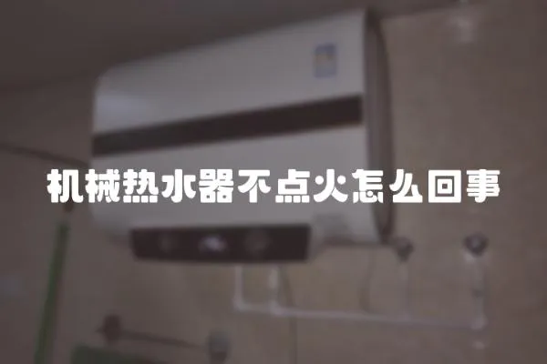 機械熱水器不點火怎么回事
