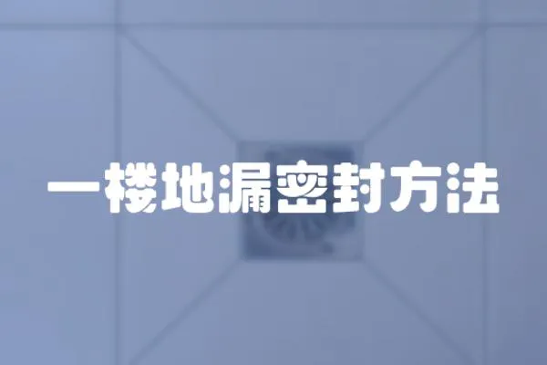 一樓地漏密封方法