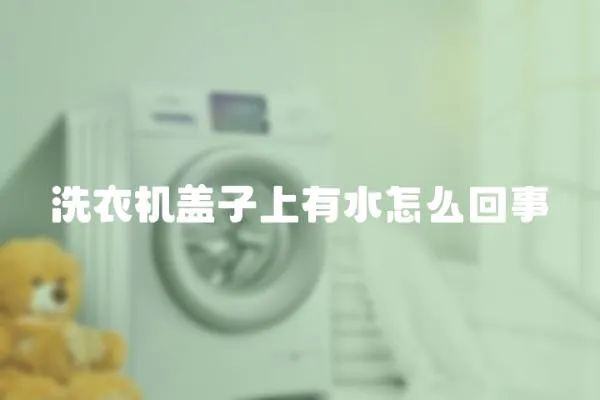 洗衣機蓋子上有水怎么回事