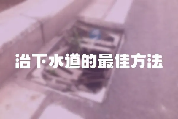治下水道的最佳方法