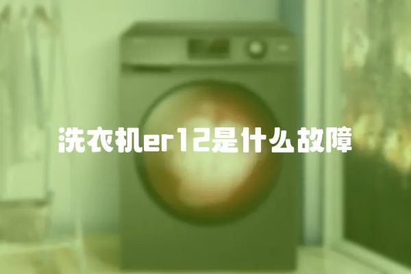 洗衣機er12是什么故障