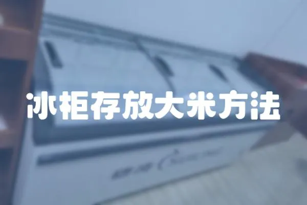 冰柜存放大米方法