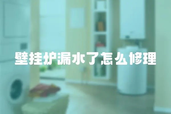 壁掛爐漏水了怎么修理