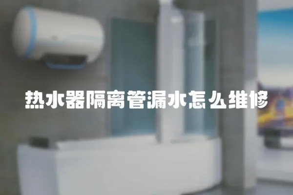 熱水器隔離管漏水怎么維修