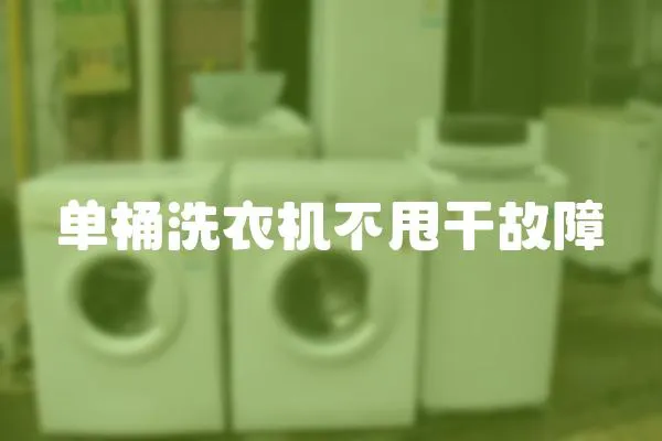 單桶洗衣機不甩干故障
