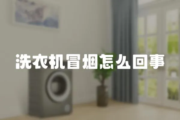 洗衣機冒煙怎么回事