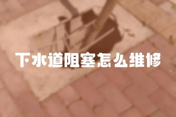 下水道阻塞怎么維修