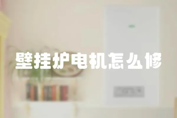 壁掛爐電機(jī)怎么修