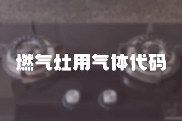 燃?xì)庠钣脷怏w代碼