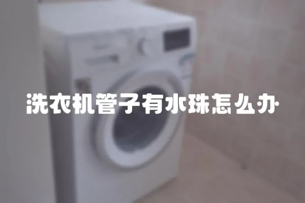 洗衣機(jī)管子有水珠怎么辦