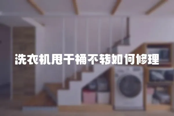洗衣機甩干桶不轉如何修理