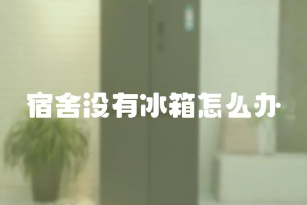 宿舍沒有冰箱怎么辦