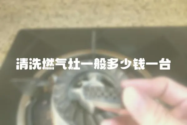 清洗燃氣灶一般多少錢一臺