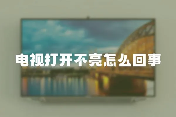 電視打開不亮怎么回事