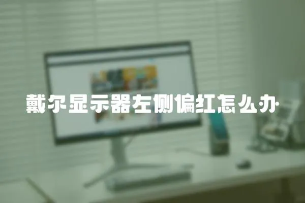 戴爾顯示器左側(cè)偏紅怎么辦