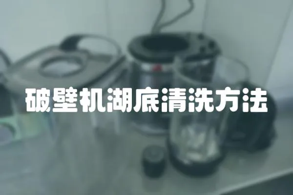 破壁機(jī)湖底清洗方法