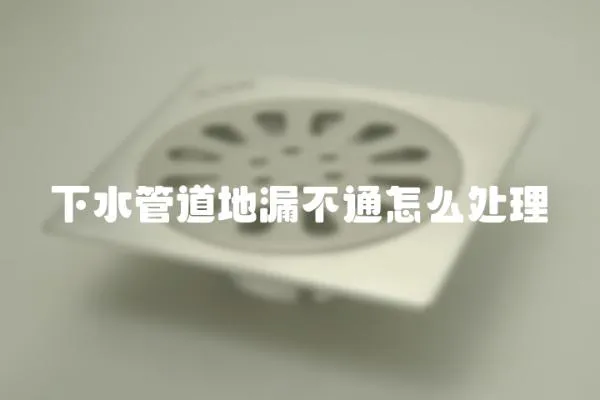 下水管道地漏不通怎么處理