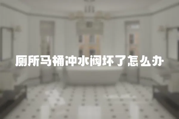 廁所馬桶沖水閥壞了怎么辦