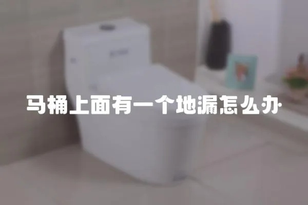 馬桶上面有一個地漏怎么辦