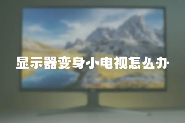 顯示器變身小電視怎么辦