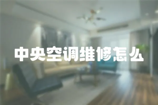 中央空調(diào)維修怎么