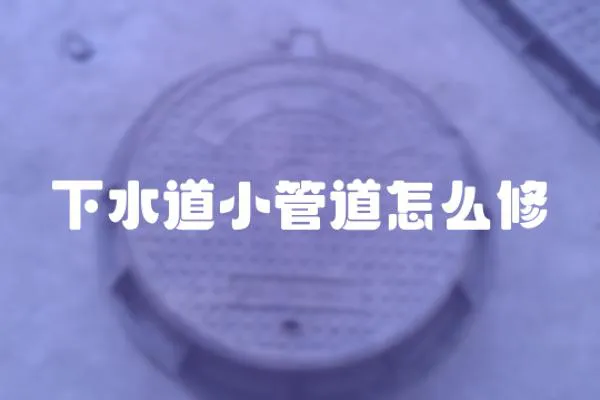 下水道小管道怎么修