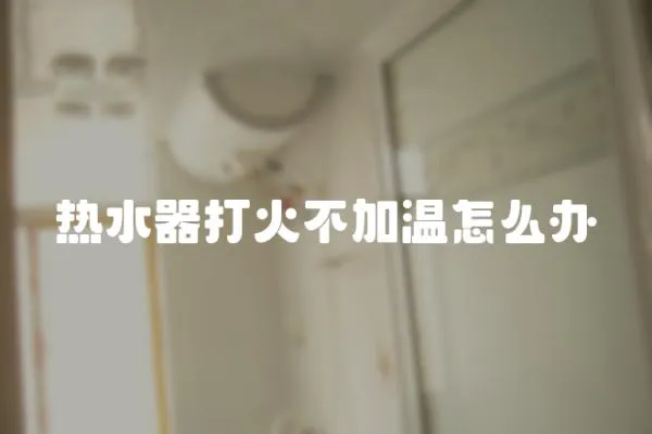 熱水器打火不加溫怎么辦