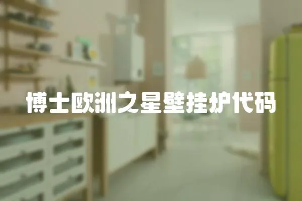 博士歐洲之星壁掛爐代碼