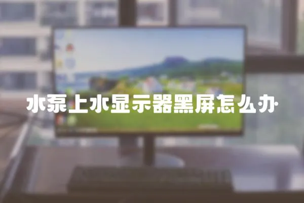 水泵上水顯示器黑屏怎么辦