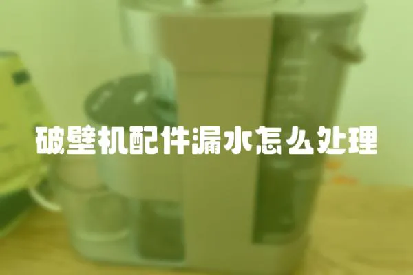破壁機配件漏水怎么處理