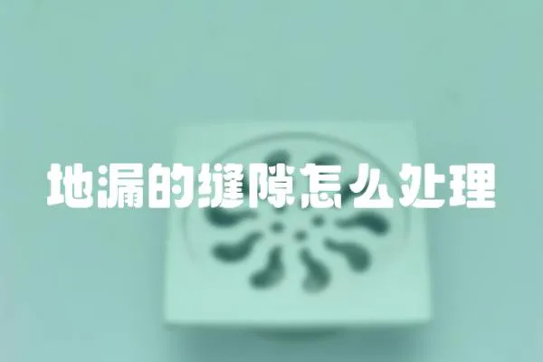 地漏的縫隙怎么處理