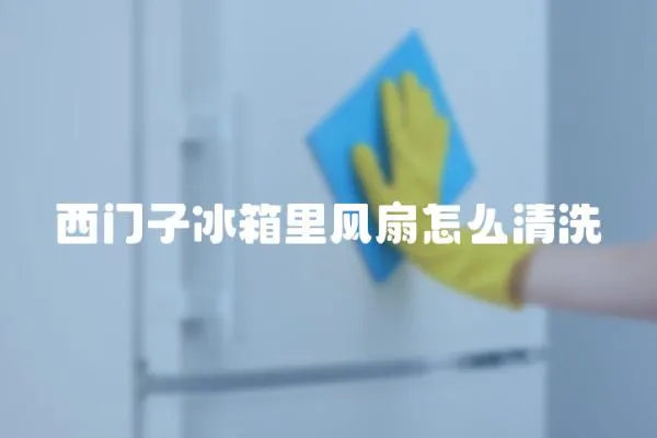 西門子冰箱里風扇怎么清洗