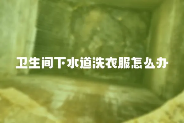 衛生間下水道洗衣服怎么辦