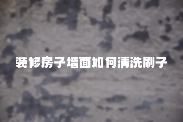 裝修房子墻面如何清洗刷子
