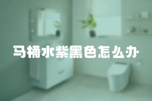 馬桶水紫黑色怎么辦